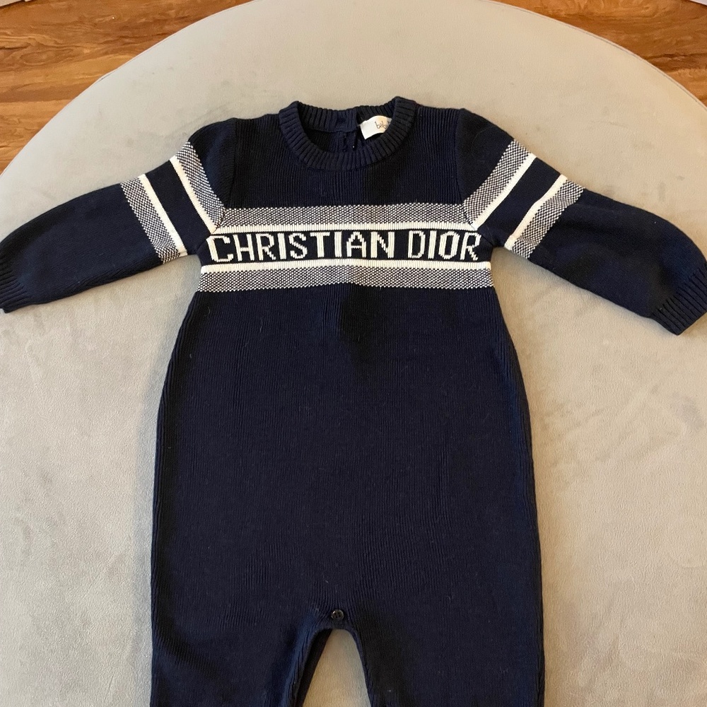 Dior style onesie & matching beanie